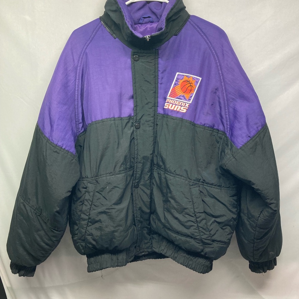 Vintage 90s Phoenix Suns Pro Player Puffer Zip Jacket Men's Sz Medium *READ